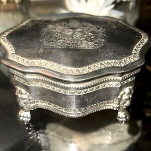 Vintage Silver Jewelry Box Storage